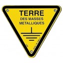 Triangle d'avertissement "Terre des masses métalliques"