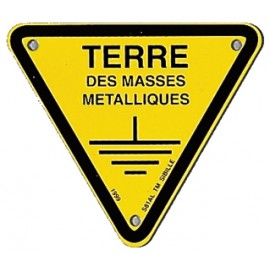 Triangle d'avertissement "Terre des masses métalliques