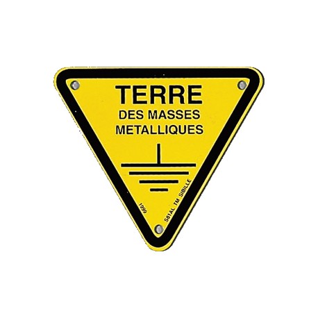 Triangle d'avertissement "Terre des masses métalliques