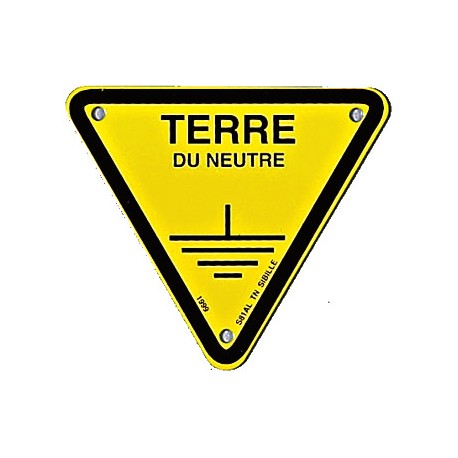 Triangle d'avertissement "Terre du neutre"