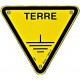 Triangle d'avertissement "Terre"